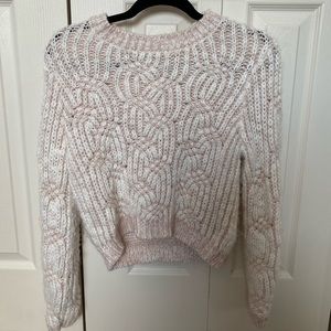 Pink and White Garage Sweater Size Medium